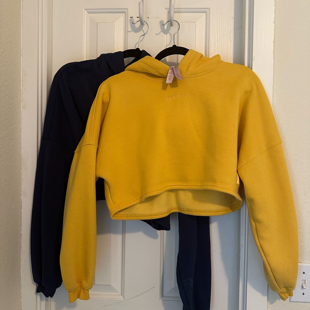 Set of Two Savage X Fenty cropped hoodies